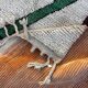 Large modern white Moroccan Beni Ouarain rug in wool.