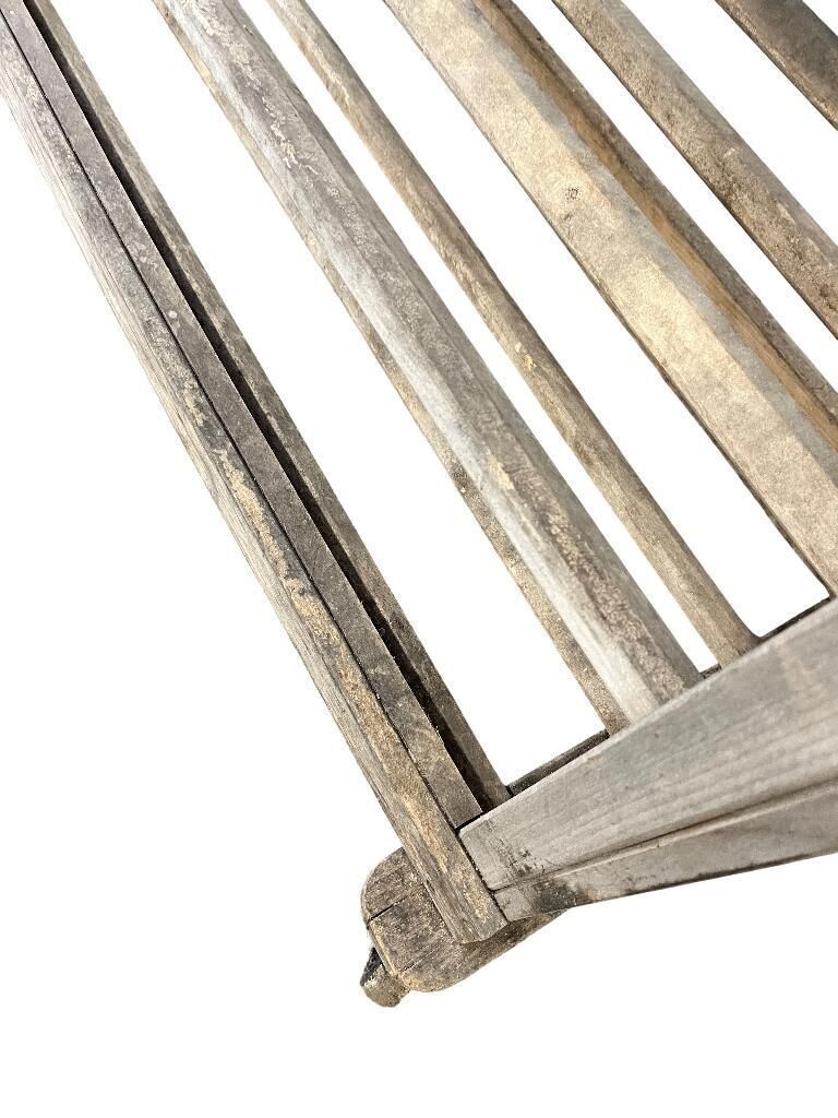 VINTAGE INDUSTRIAL WOODEN SHELF ON WHEELS