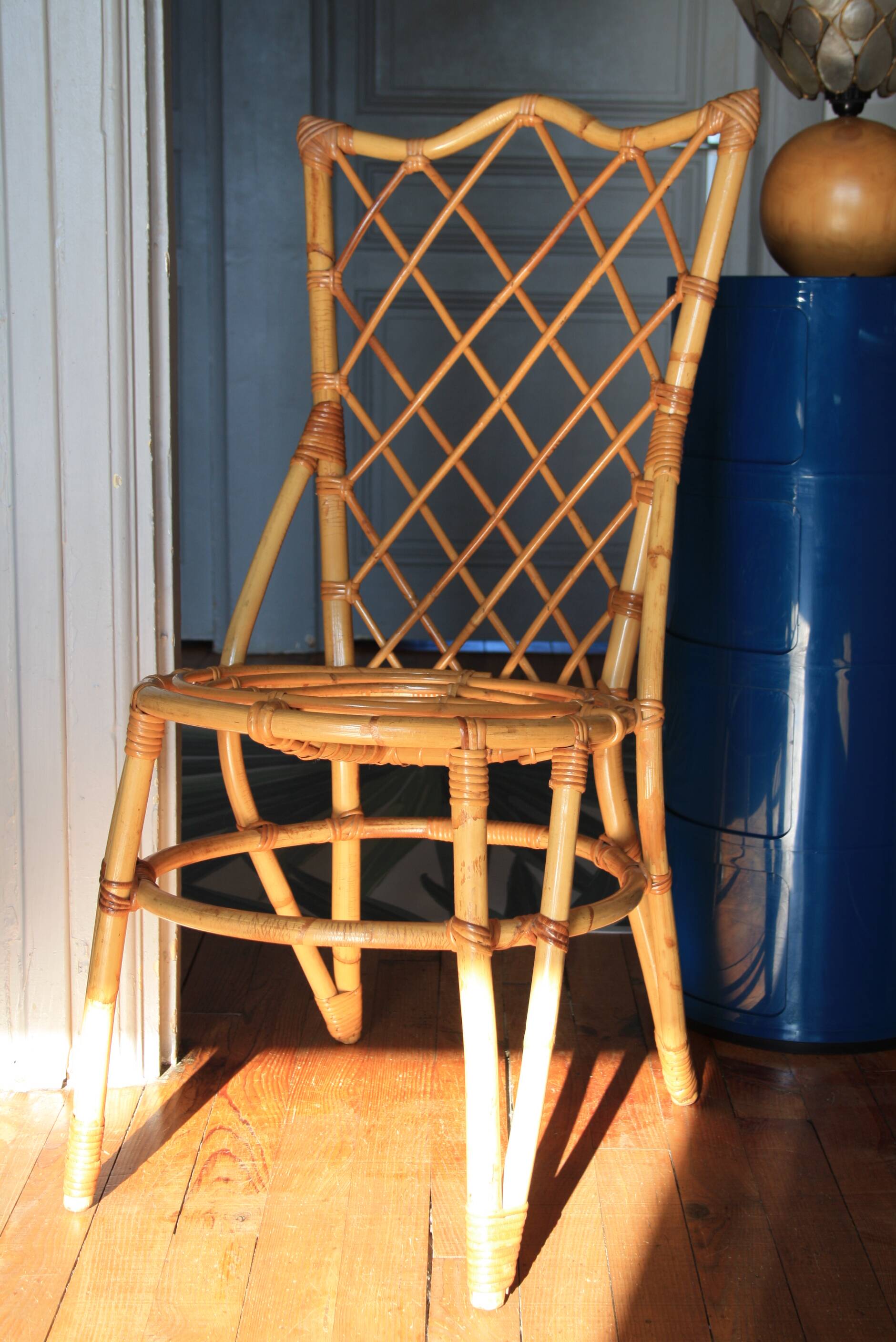 Louis Sognot rattan chair