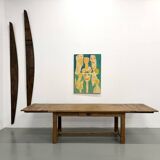 Extendable oak table, 1950s