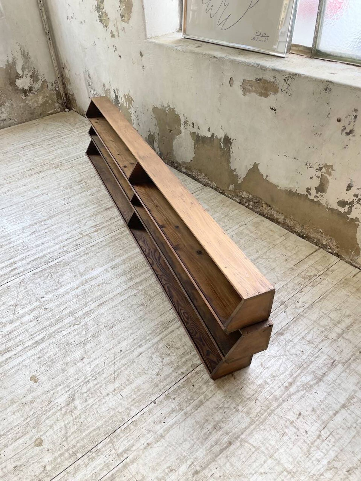 XL wooden wall storage
