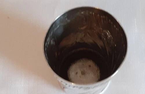 Antique Art Nouveau silver-plated cup