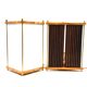 Leonardo Mosso 2 palisander and brass table lamps, Italy 1970s