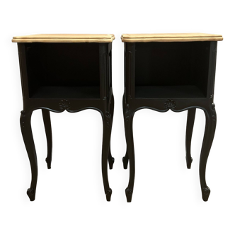 Pair of industrial revamped bedside table