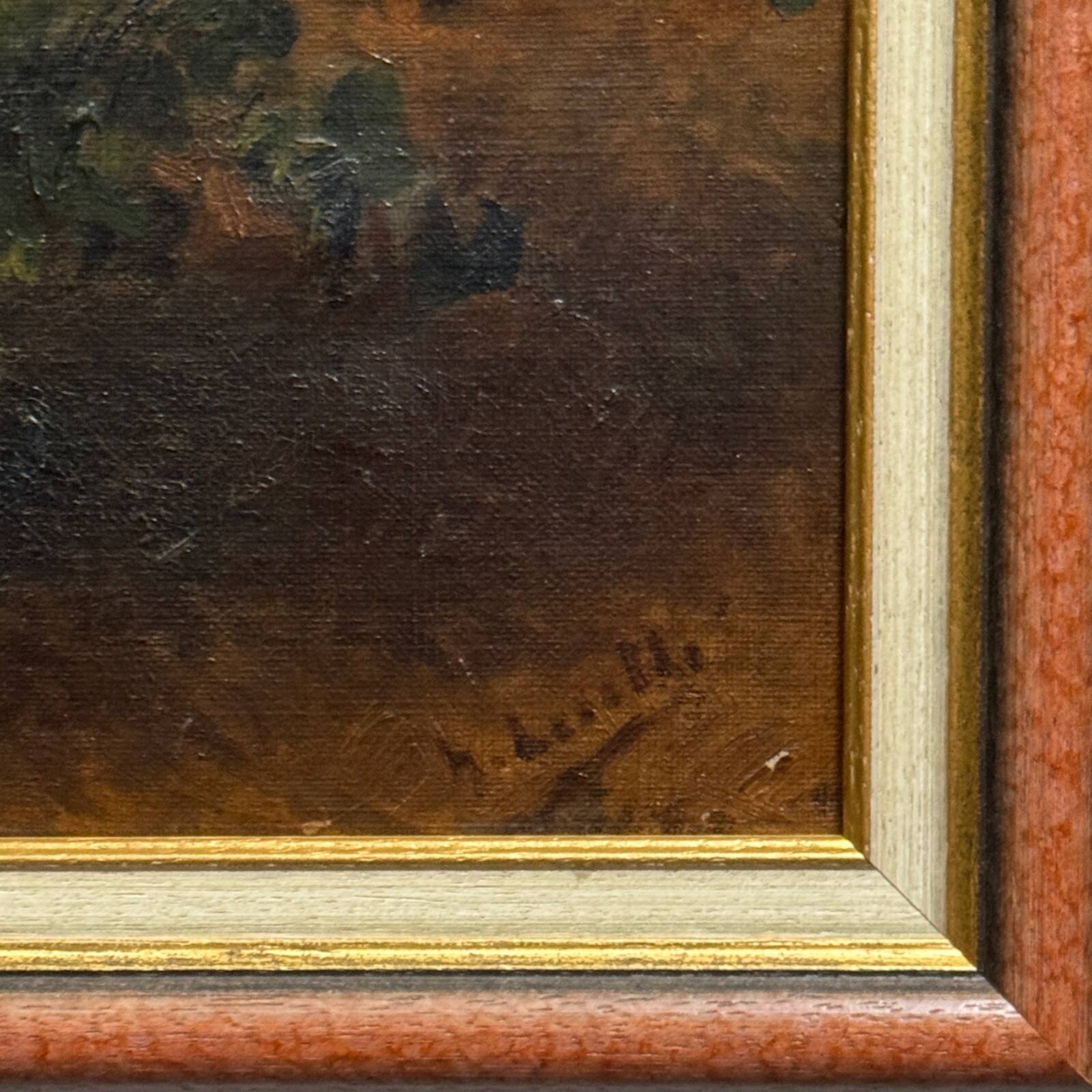 Oil on panel still life with tulips, early 20th century.