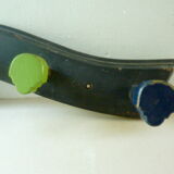 Coat rack with 5 wooden hooks from the 60s