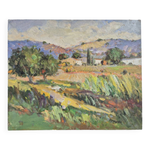 Huile sur toile, Paysage