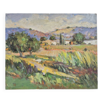 Provençal Landscape - Oil on canvas