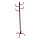 Red metal coat rack