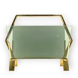 Modern brass magazine rack,  Italy 1970