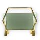 Modern brass magazine rack,  Italy 1970