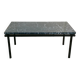 Table basse moderniste en Formica noir marbré vert
