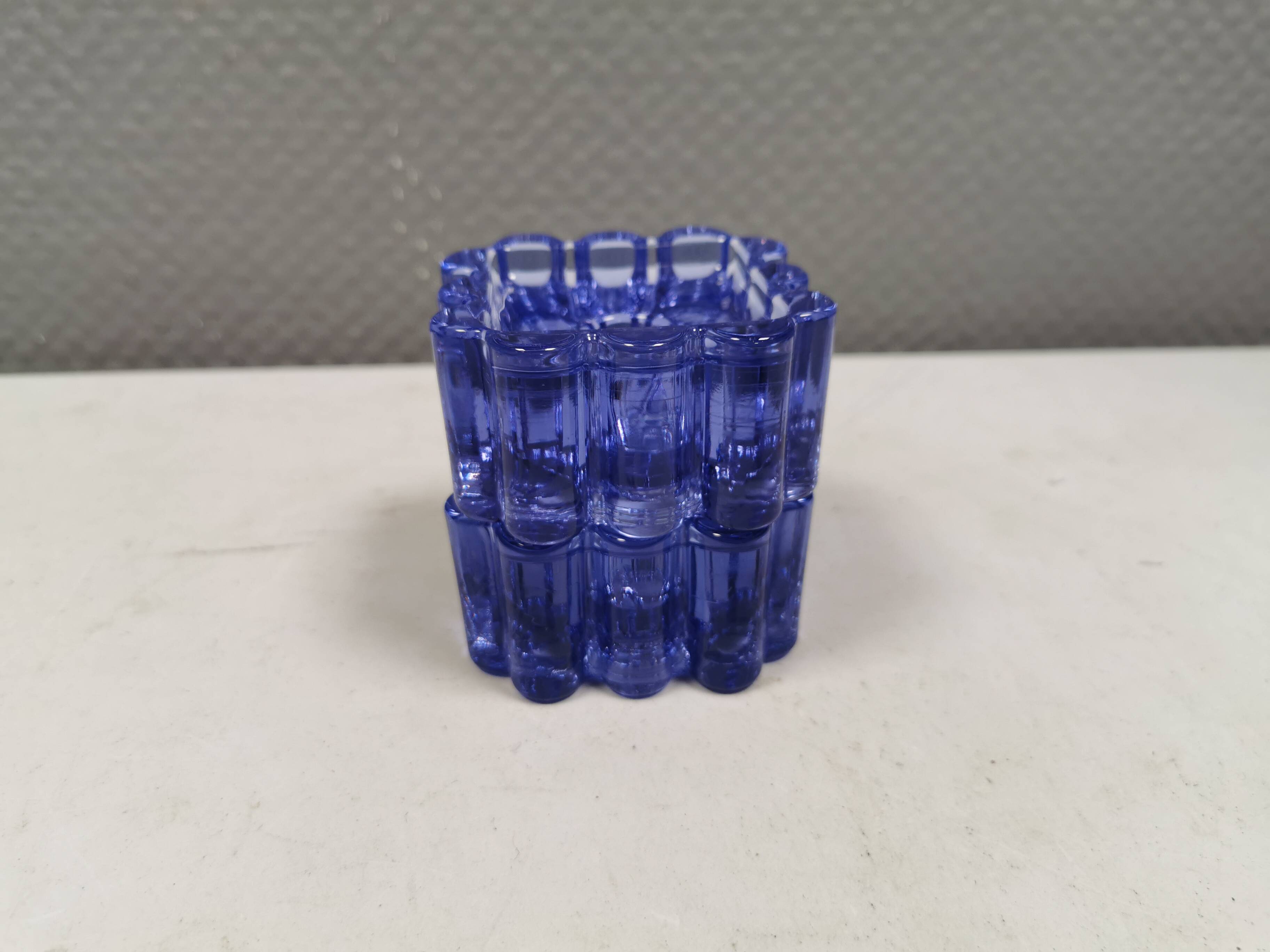 Two candle holders from Danish Holmegaard glassworks, 1968s