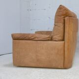 Sofa by Michel Ducaroy, leather, 1978. Model Dianthus. Edited by Ligne Roset.