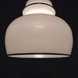Hanging lamp of the 70s in white opaline
