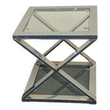 Pretty designer 1970 chrome base table - end table