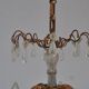Lustre pampilles doré époque fin XIXème 6 feux
