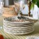 9 dessert plates and 1 barbotine dish from Sarreguemines
