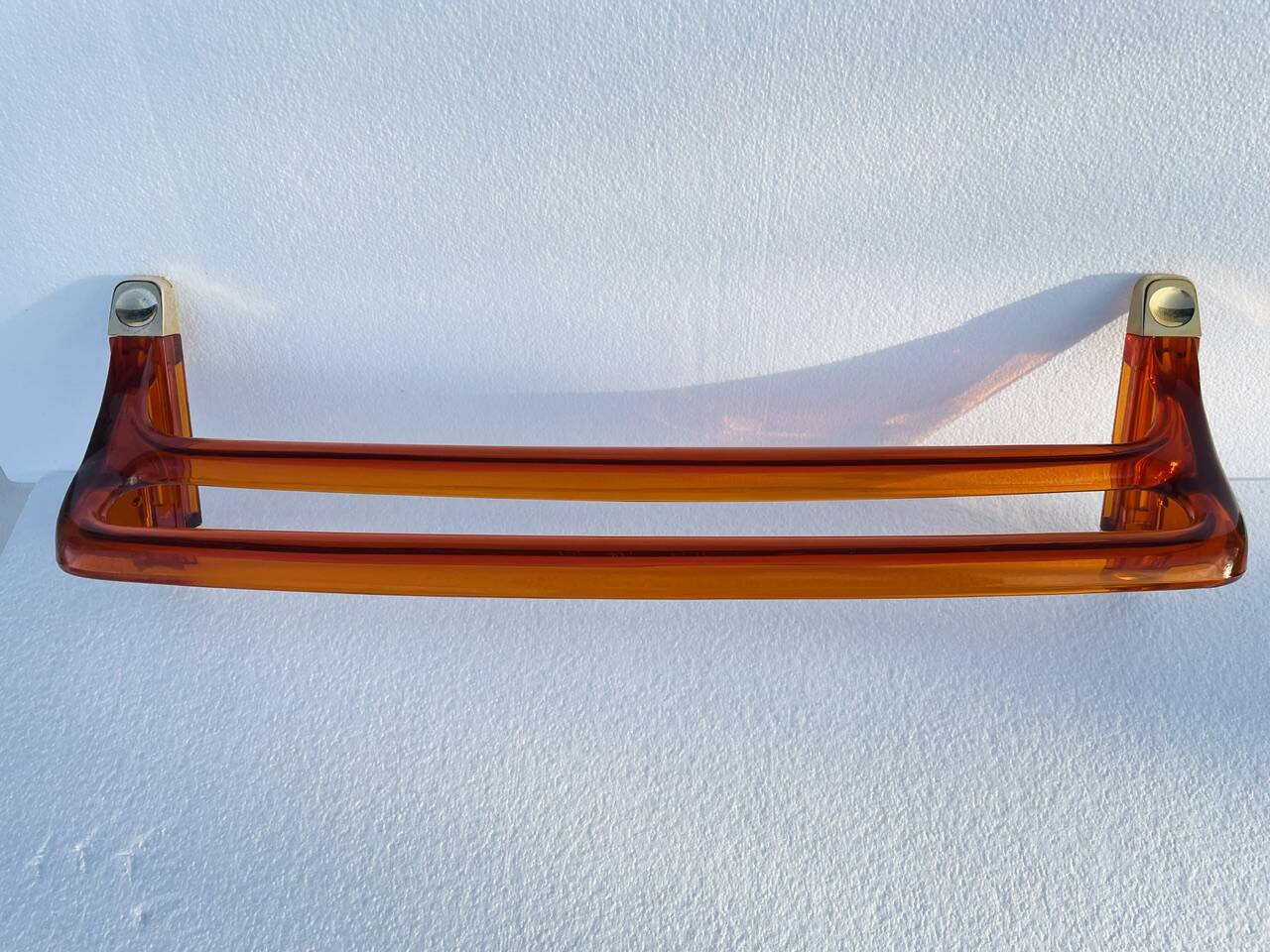 Set of 4 Burnt Orange 1970s Bathroom Accessories