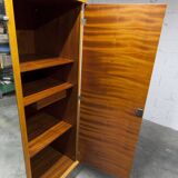 1970 Scandinavian wardrobe with shelves and mirror, 21x126, 2 doors.