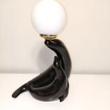 Sea lion lamp with its small ceramic