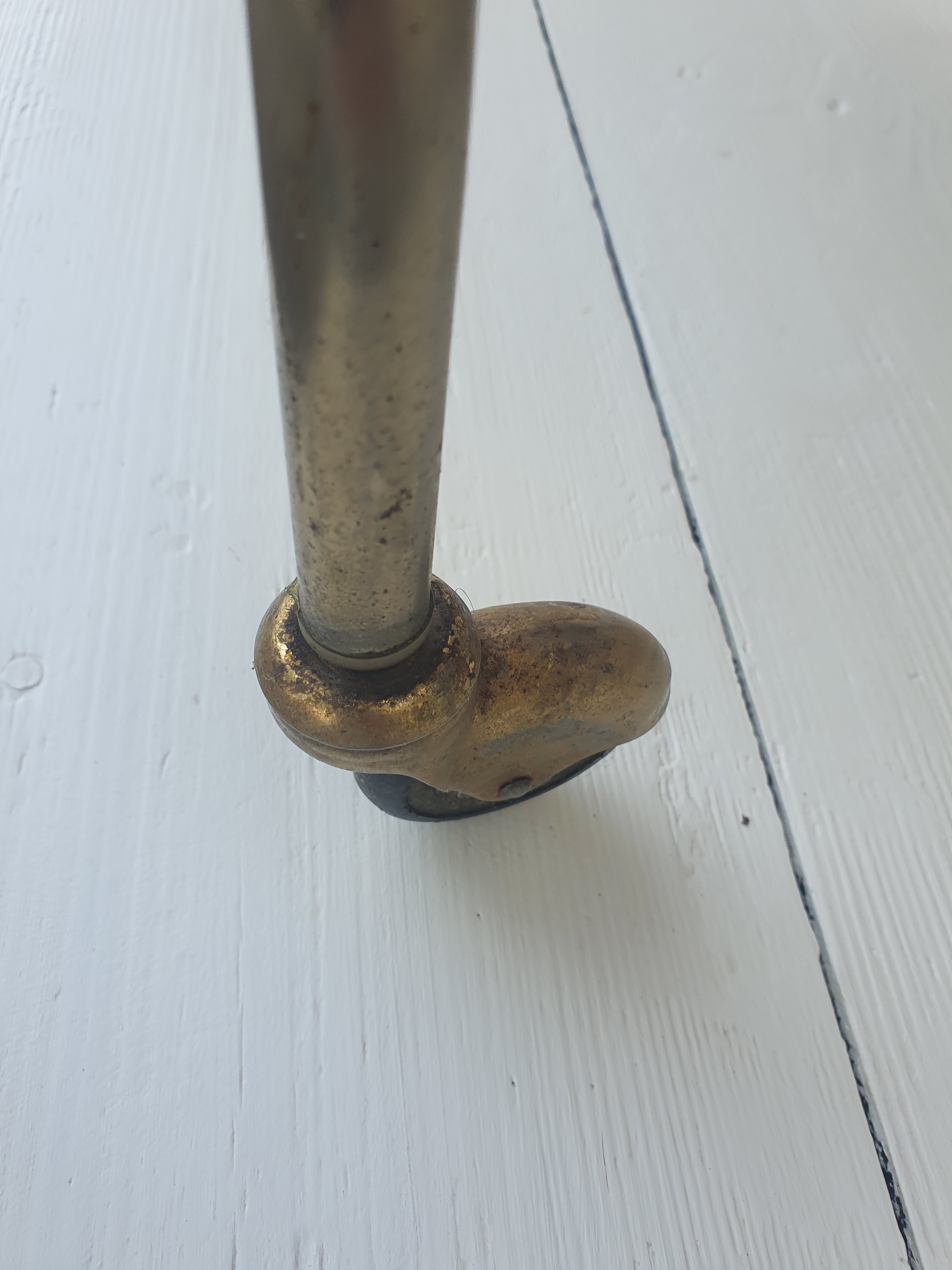 Vintage folding rolling service in Formica and brass plated