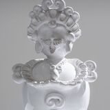 Paire de soliflores têtes de maure en céramique, 1970s