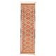 1970s Vintage Turkish Hand-Knotted Wool Cotton Orange Runner Rug 96x346