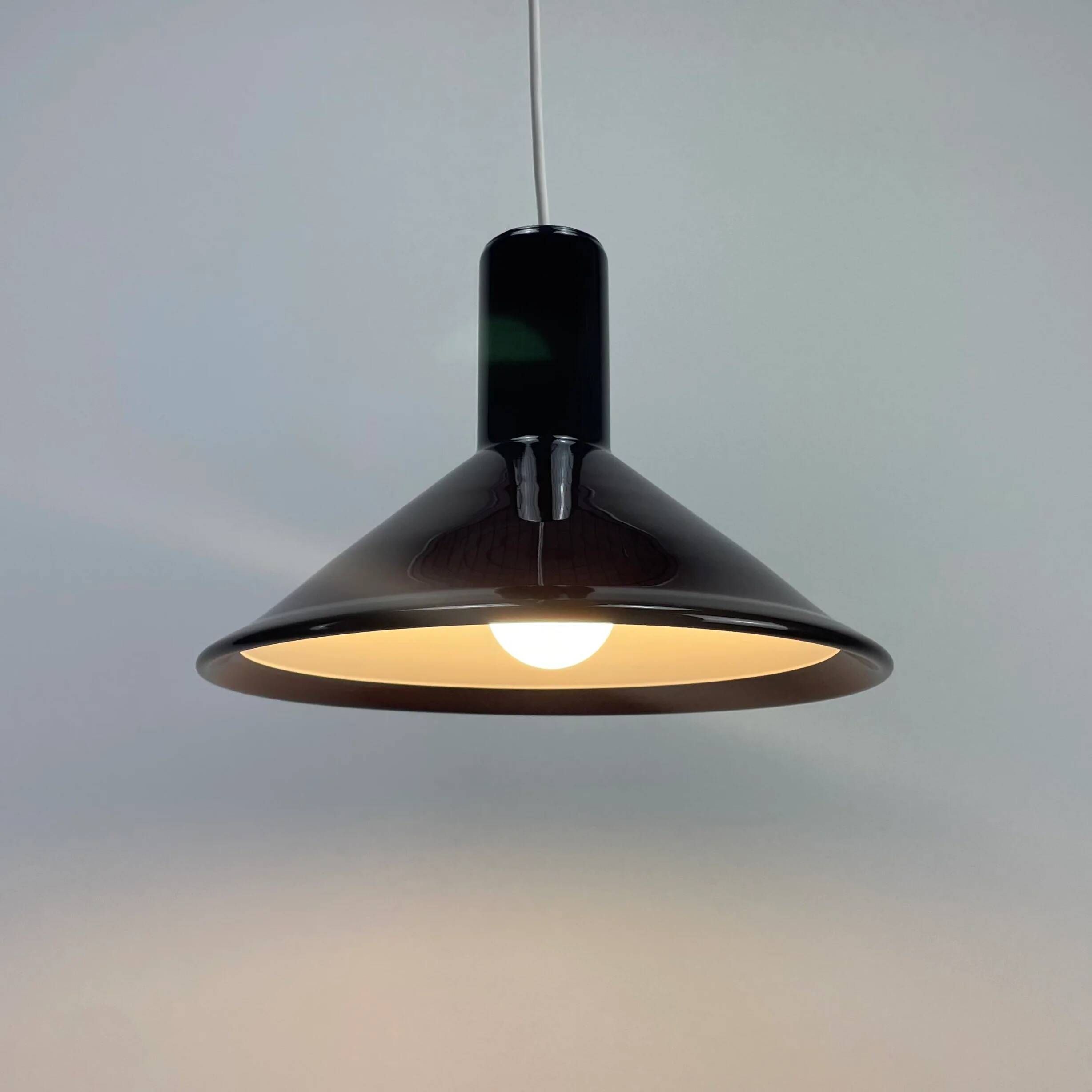 Danish purple glass pendant by Michael Bang for Holmegaard 1972