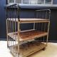 Industrial trolley, roulette shelf