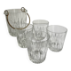 Seau à glace et verre vintage