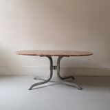 Pink marble coffee table, 1970