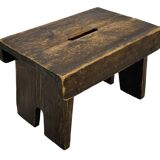 Antique stool footstool 1940s wooden plant table