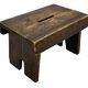 Antique stool footstool 1940s wooden plant table