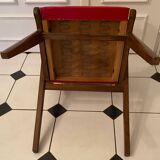 Vintage compass foot desk and armchair