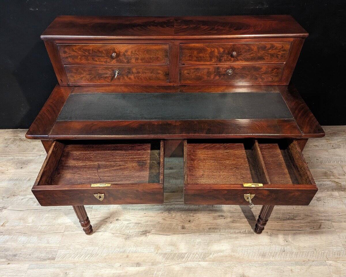 Louis Philippe Tiered Desk In Mahogany