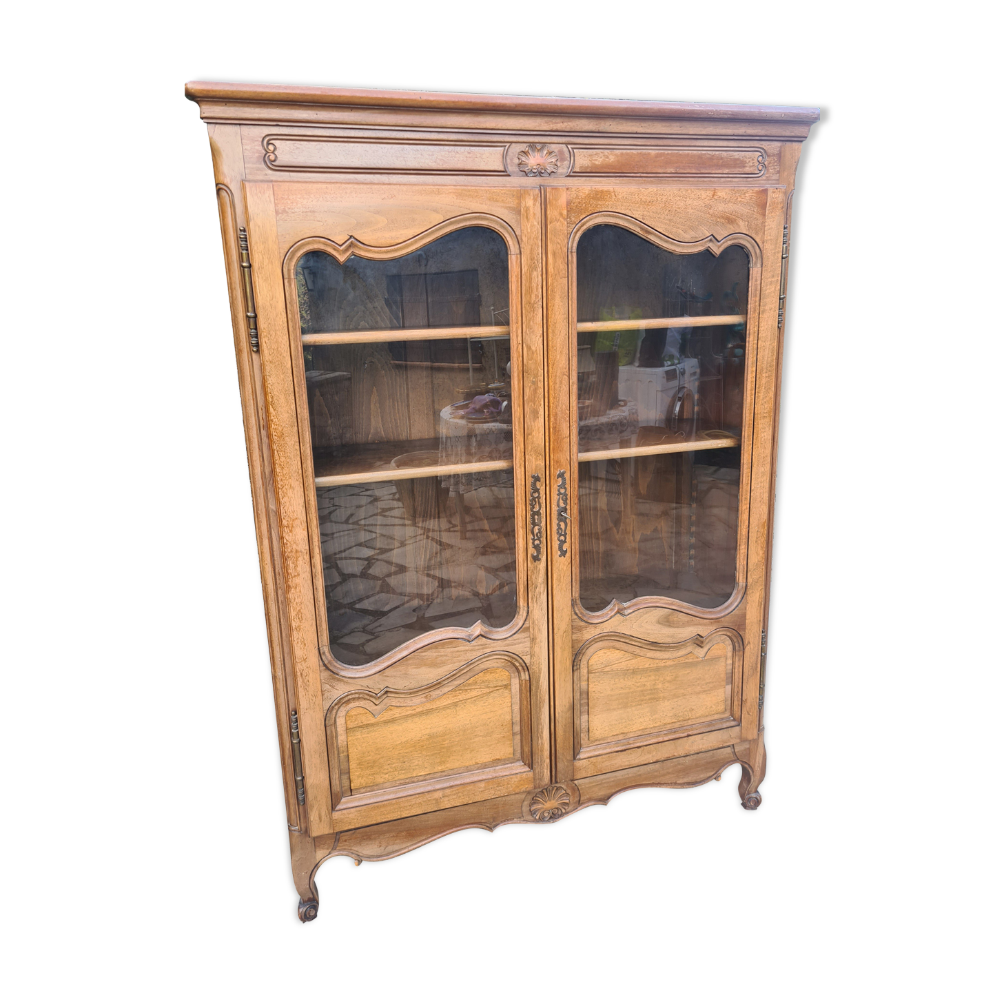 Small library with glass doors Louis XV style XX EME century