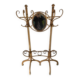 Double porte manteau miroir bois courbé par michael thonet gebrüder / freres, 1888