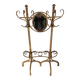 Double curved wood mirror coat rack by michael thonet gebrüder / freres, 1888