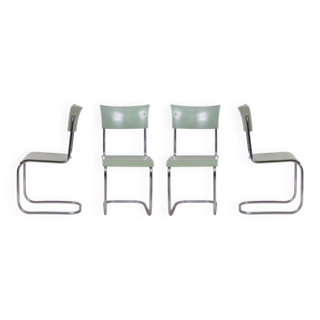 Chaises Bauhaus vintage de Robert Slezák, 1930, ensemble de 4