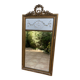 19th century Louis XVI style mirror in wood gilded with gold leaf, 74x150cm