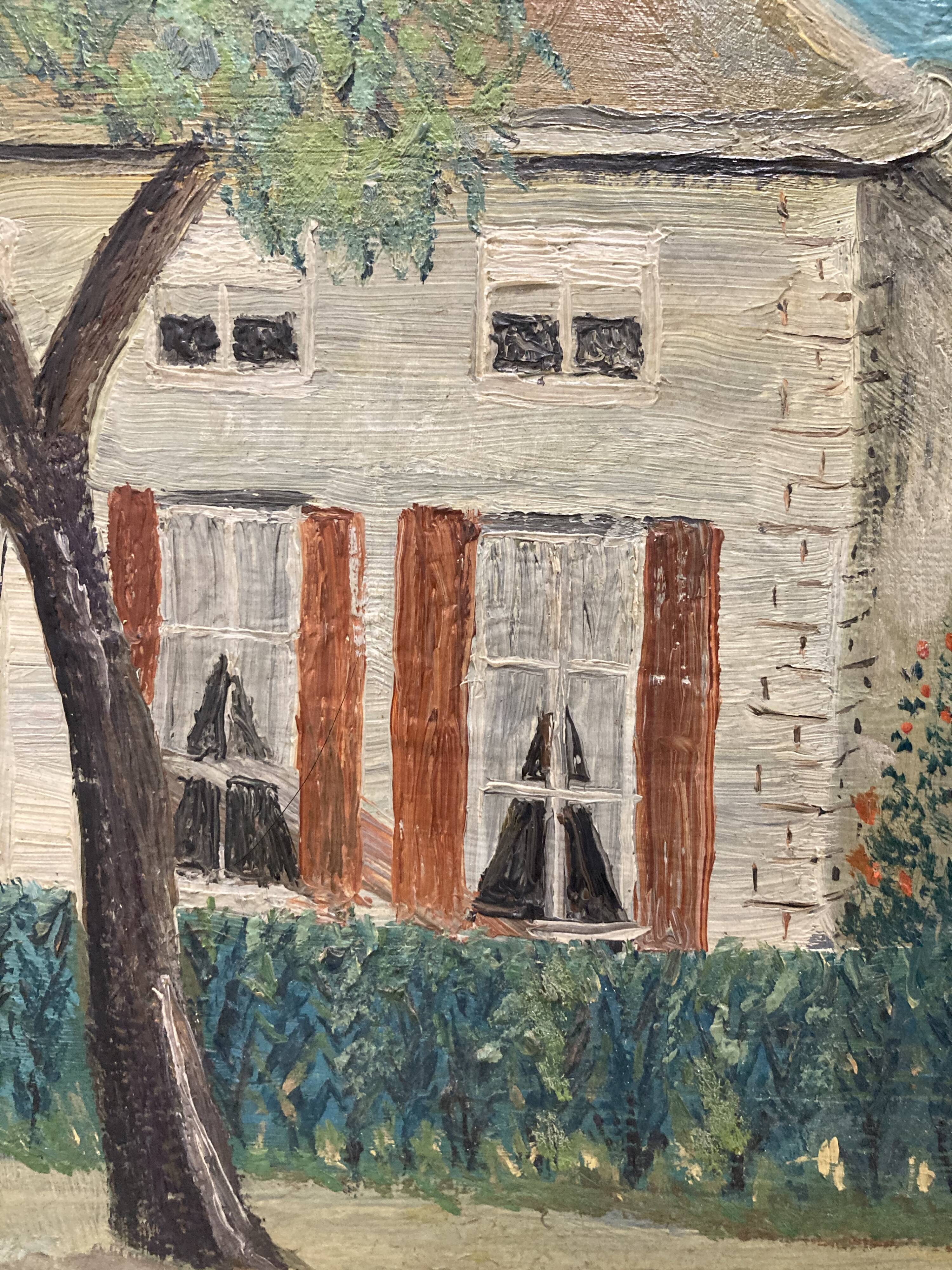 Oil on vintage canvas