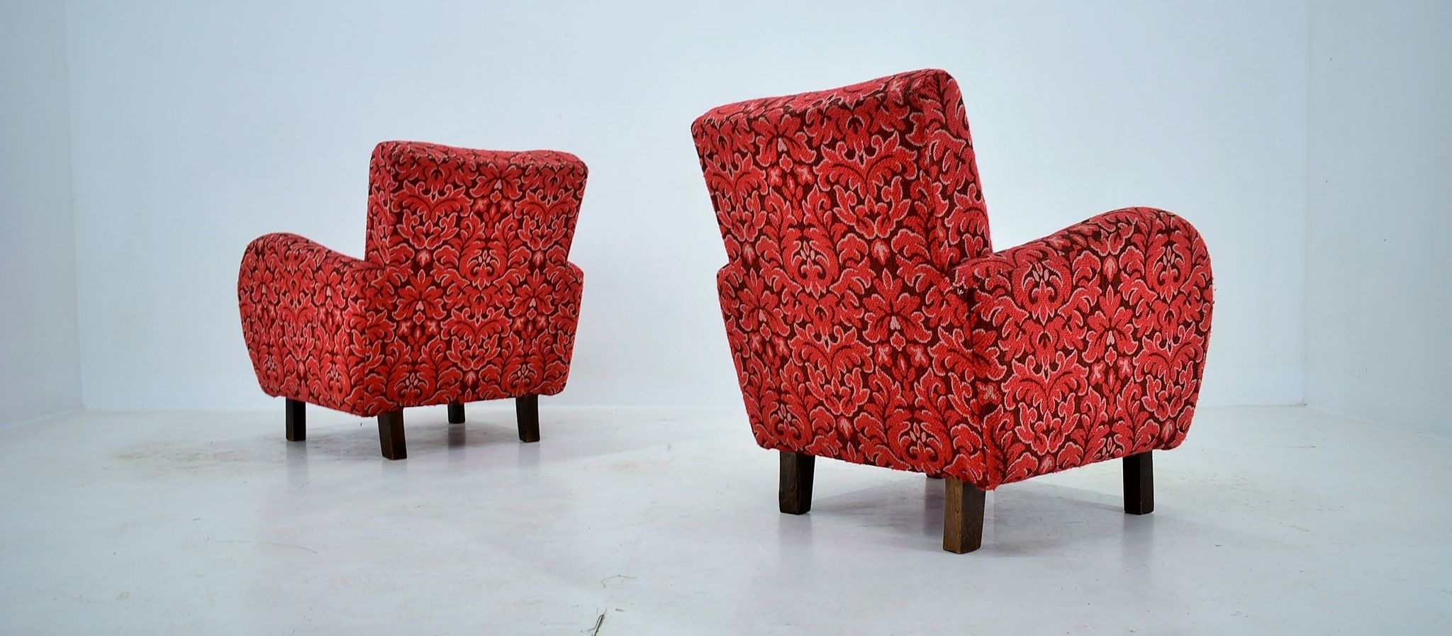Art Deco armchairs H-283 by Jindřich Halabala, 1949s