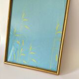 80s screen printing, gilded wood glass frame