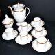Empire coffee service in porcelain, 19th century swan neck, Paris porcelain