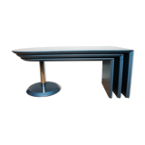 Table basse années 80 3 plateaux pivotants