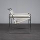 Chaise longue en cuir et acier tubulaire dans le style Bauhaus, Italie, années 1990.