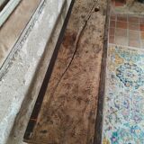 Oak and cast iron console, unique piece.