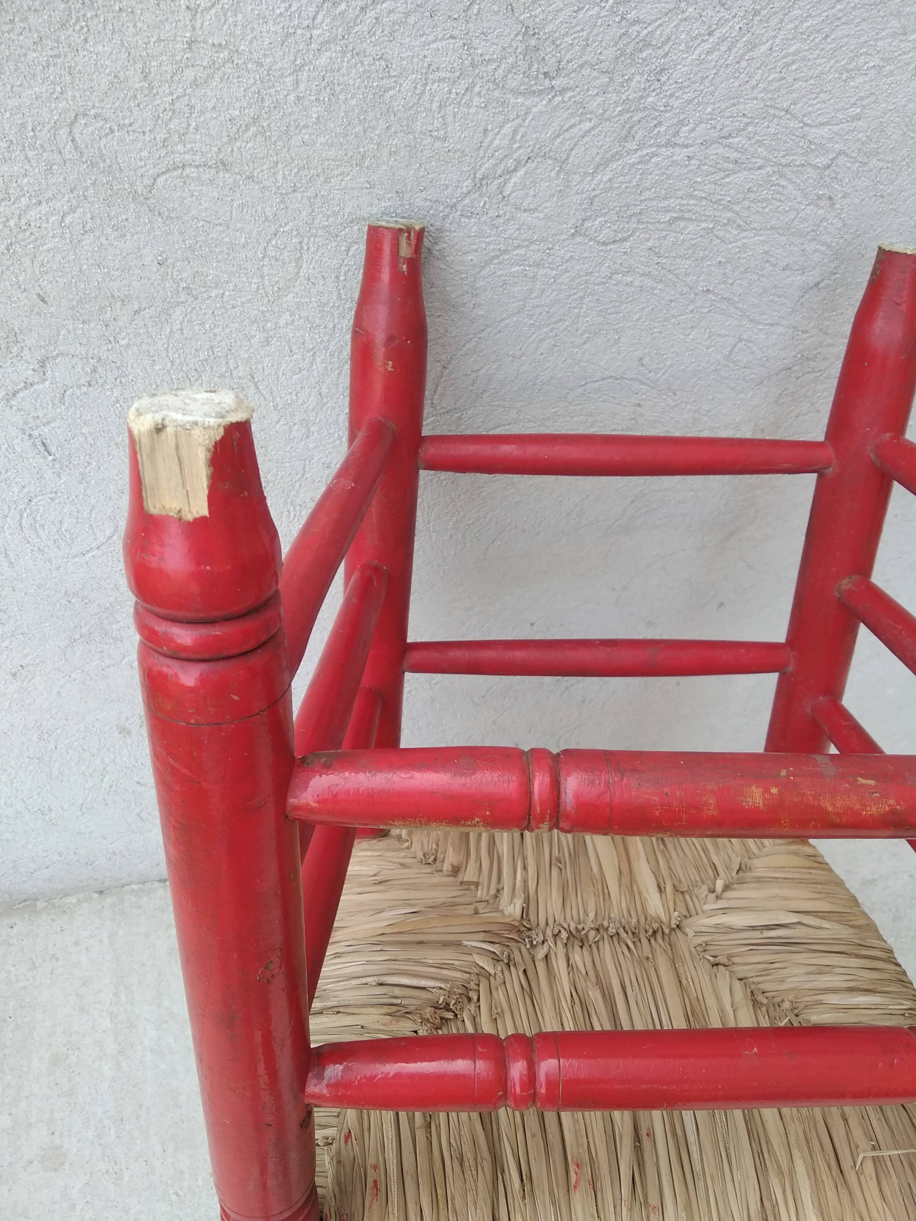 6 chaises paillées Vintage
