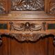 Louis XIII Revival wardrobe in walnut and marble